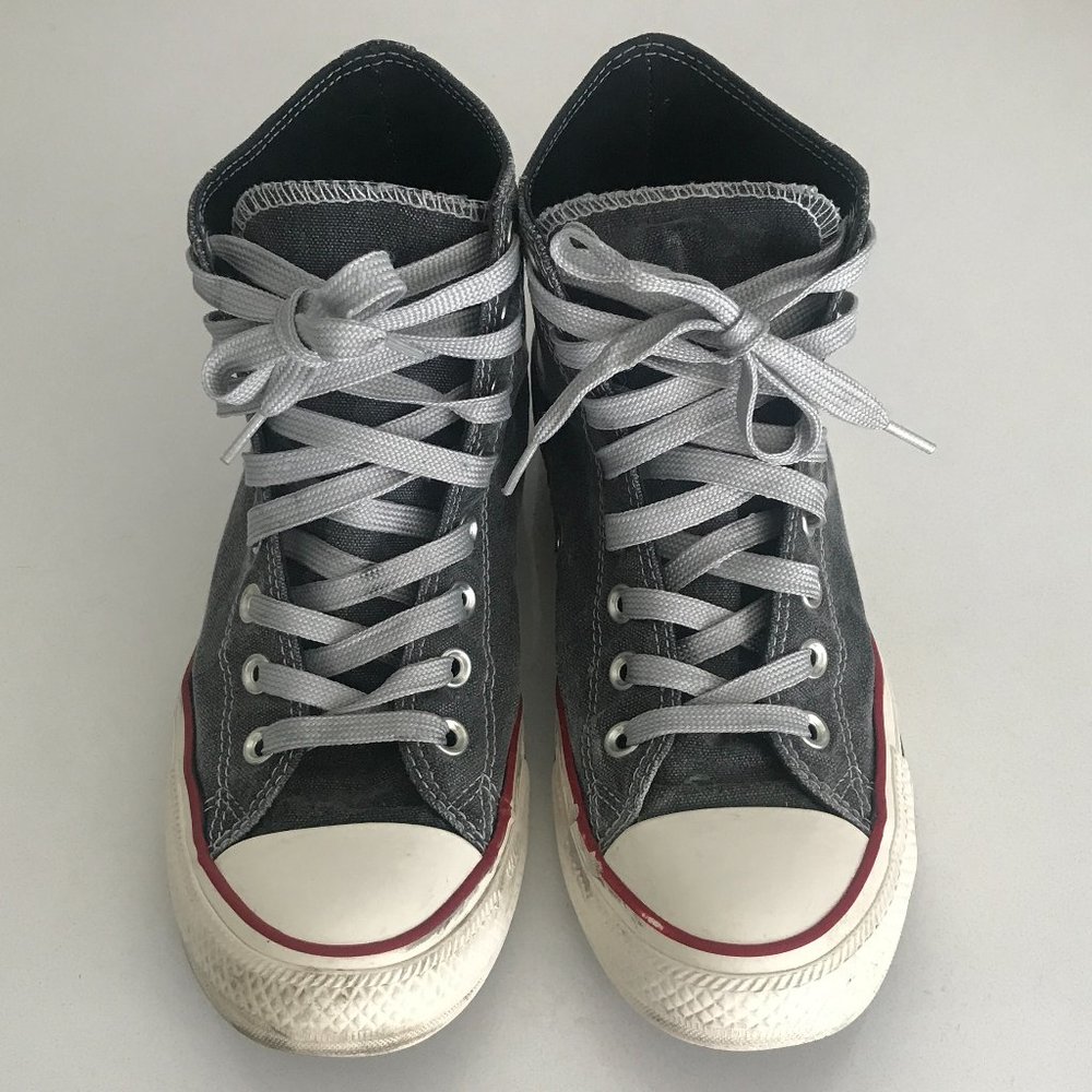 Charcoal Converse Hi Tops Chucks 8.5